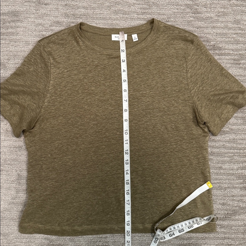 Aritzia Babaton Loom Linen Function Tee Size Smal… - image 6